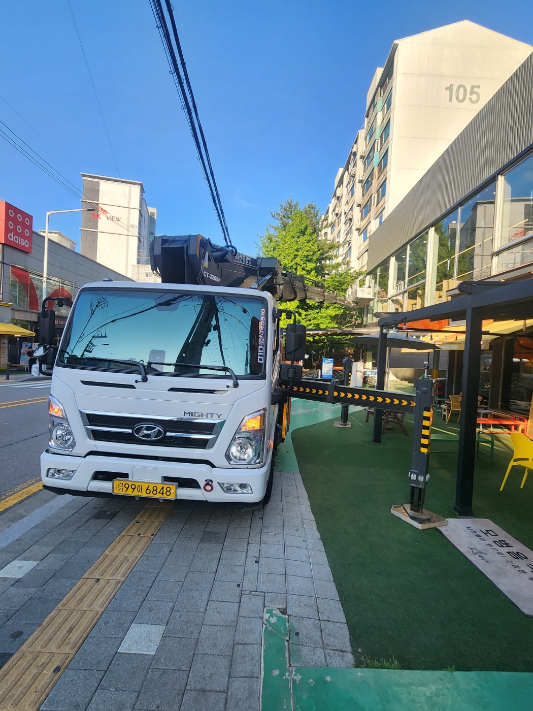 수원 스카이차 작업현장
